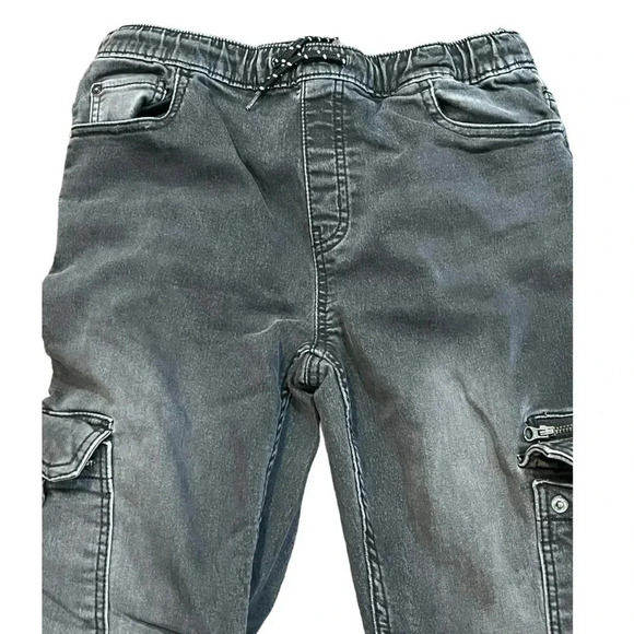 Wonder Nation youth black/grey washed denim cargos size XL (14-16) - Picture 4 of 13